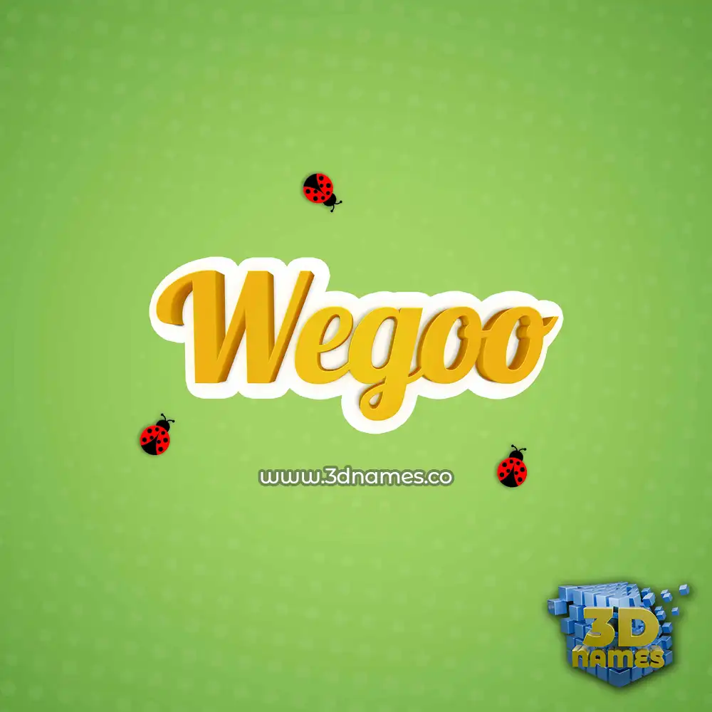 wegoo in Ladybugs style - 3D name wallpaper