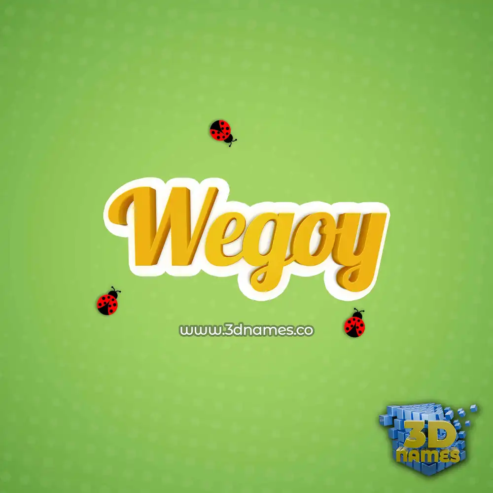 wegoy in Ladybugs style - 3D name wallpaper