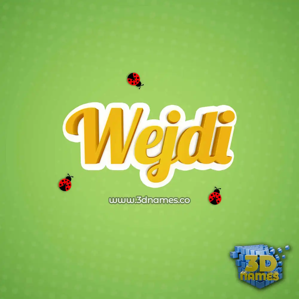 wejdi in Ladybugs style - 3D name wallpaper