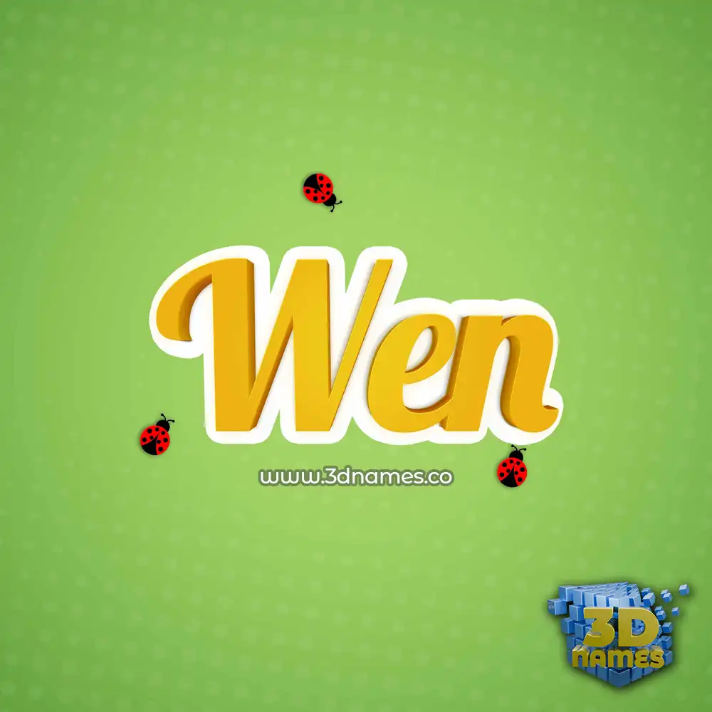 wen in Ladybugs style - 3D name wallpaper