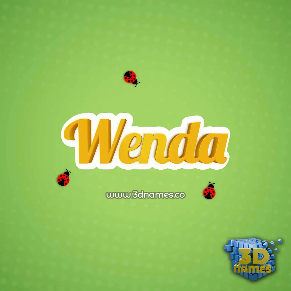 wenda in Ladybugs style - 3D name wallpaper