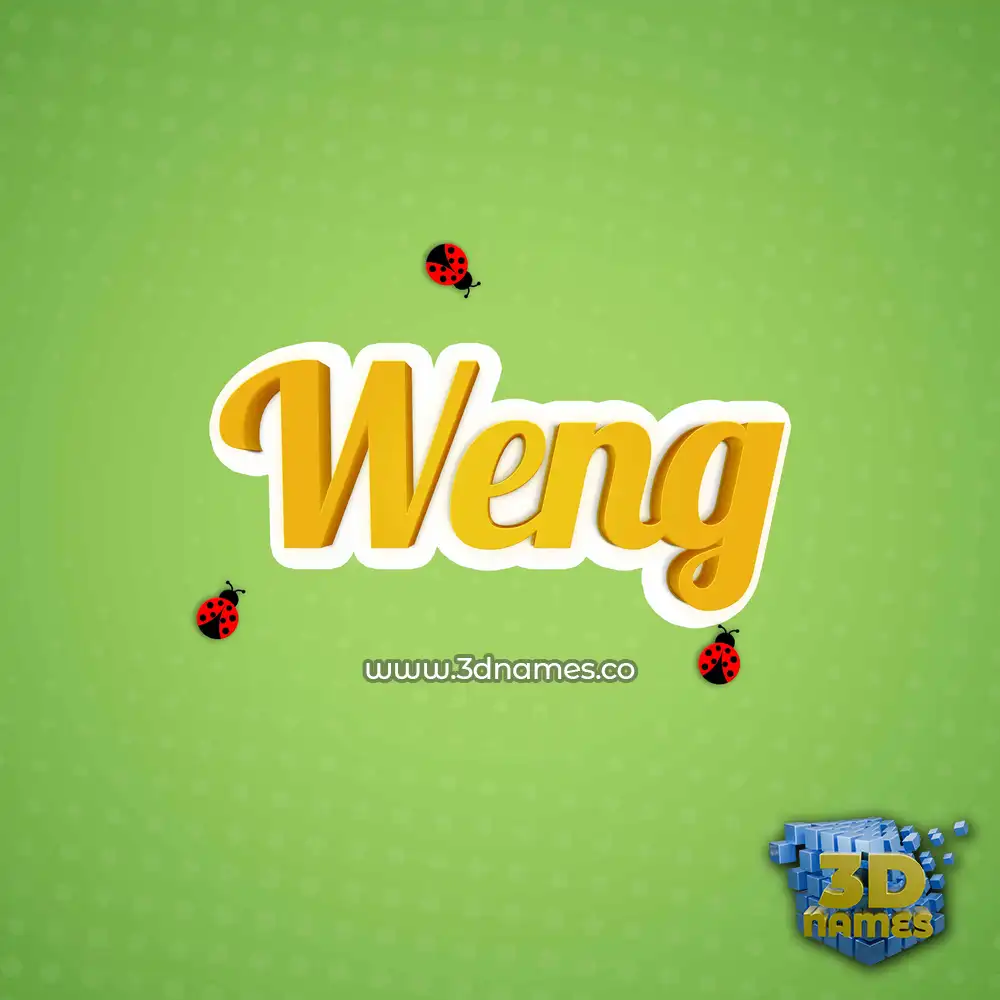 weng in Ladybugs style - 3D name wallpaper