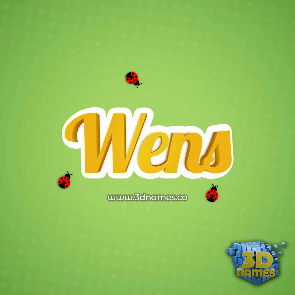wens in Ladybugs style - 3D name wallpaper