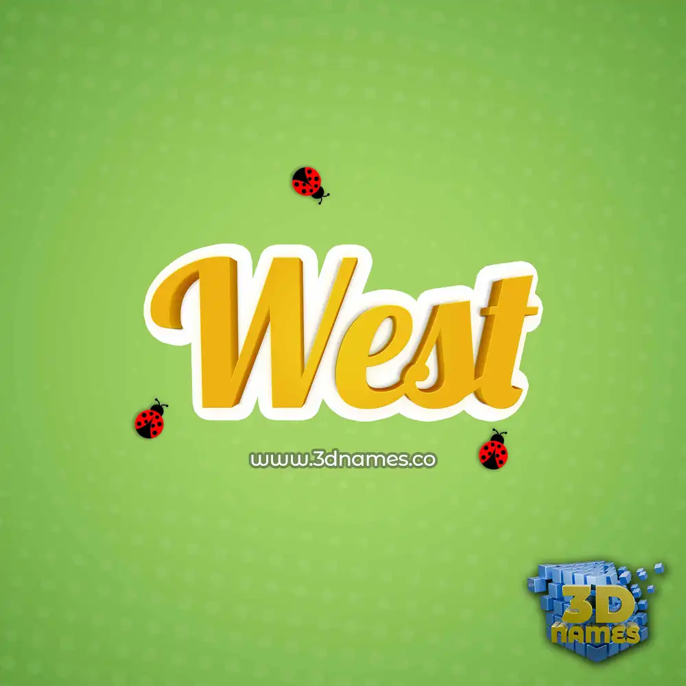 west in Ladybugs style - 3D name wallpaper
