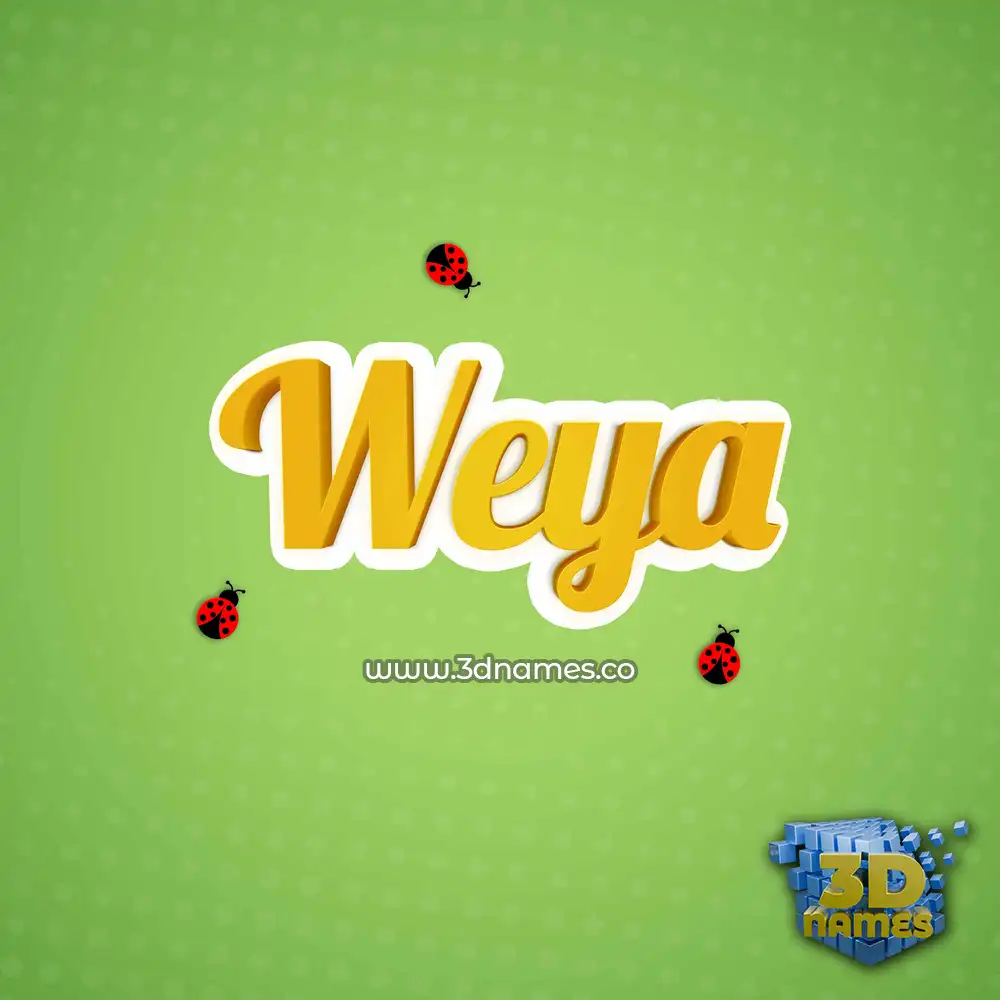 weya in Ladybugs style - 3D name wallpaper