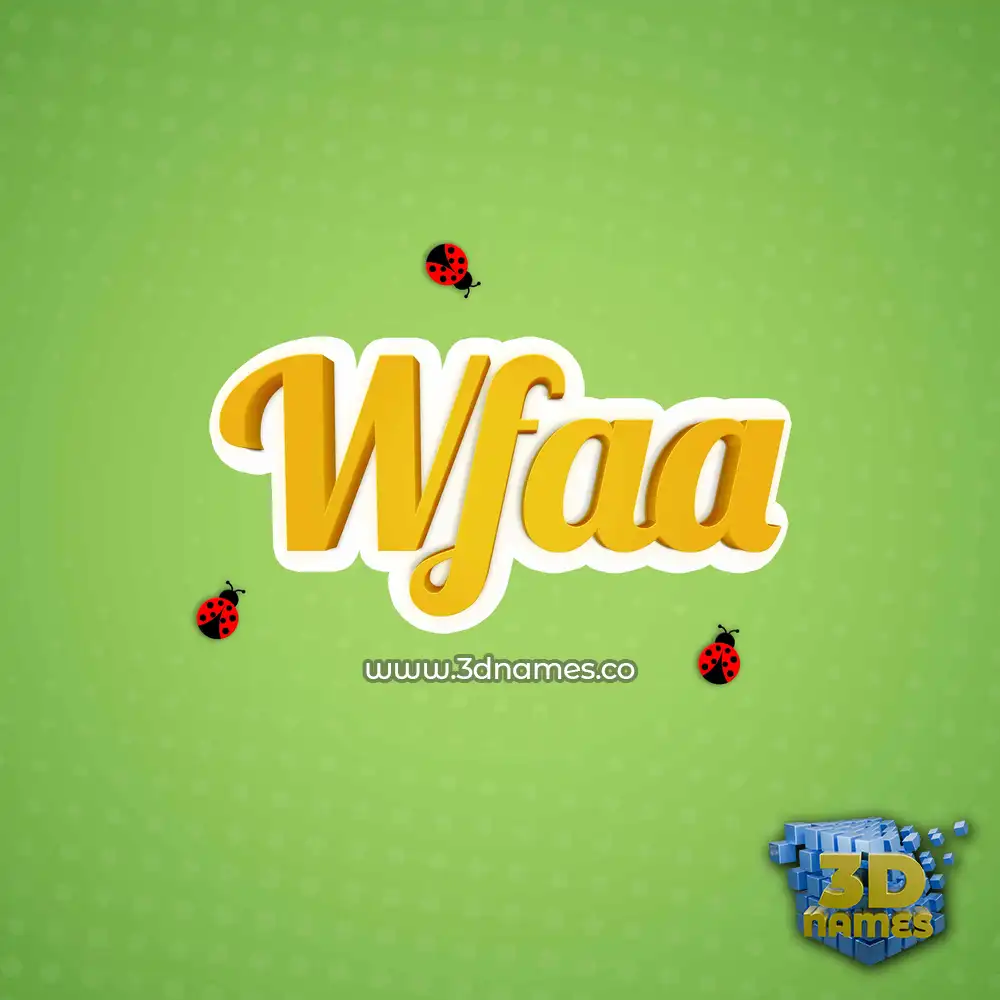 wfaa in Ladybugs style - 3D name wallpaper