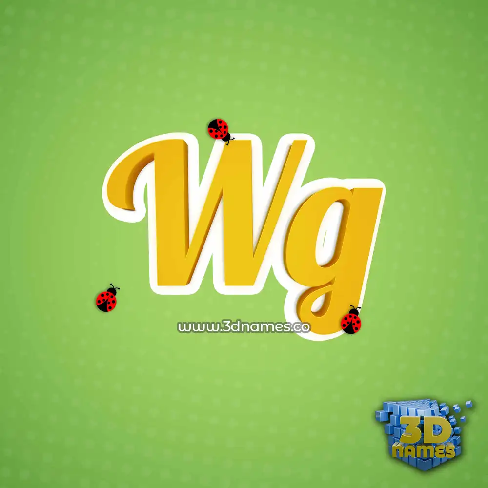 wg in Ladybugs style - 3D name wallpaper