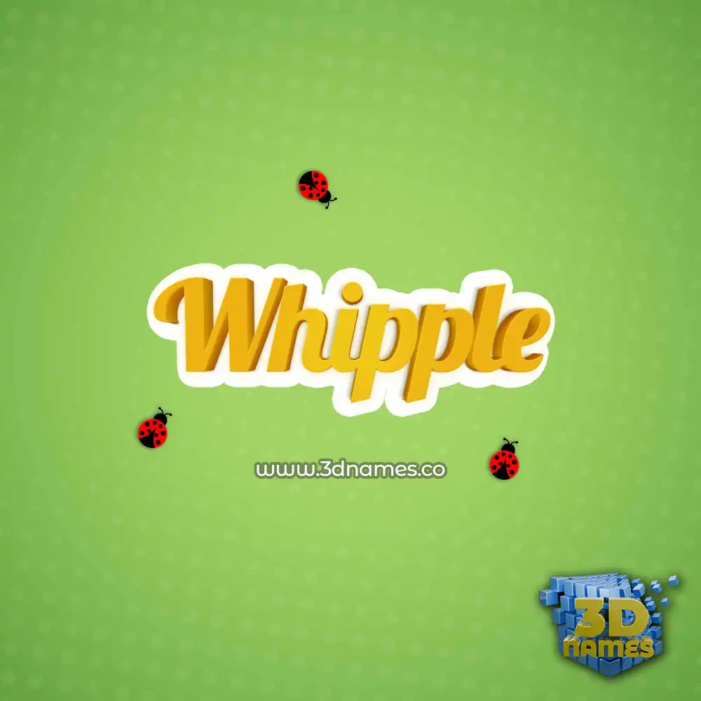 whipple in Ladybugs style - 3D name wallpaper