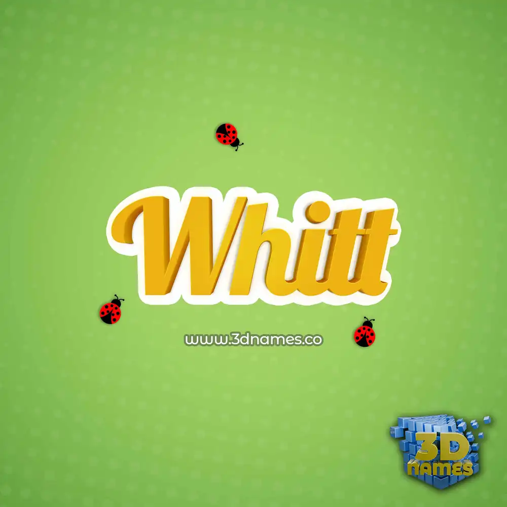 whitt in Ladybugs style - 3D name wallpaper