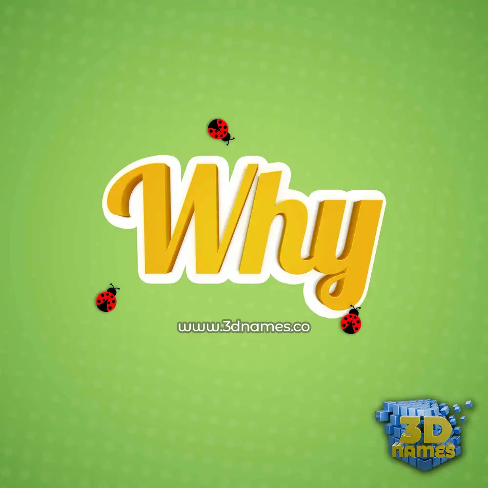 why in Ladybugs style - 3D name wallpaper