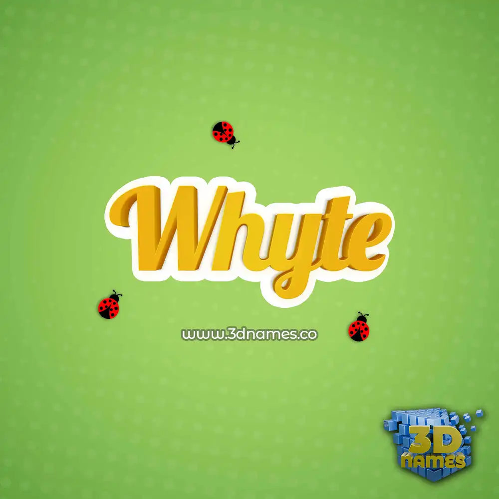 whyte in Ladybugs style - 3D name wallpaper