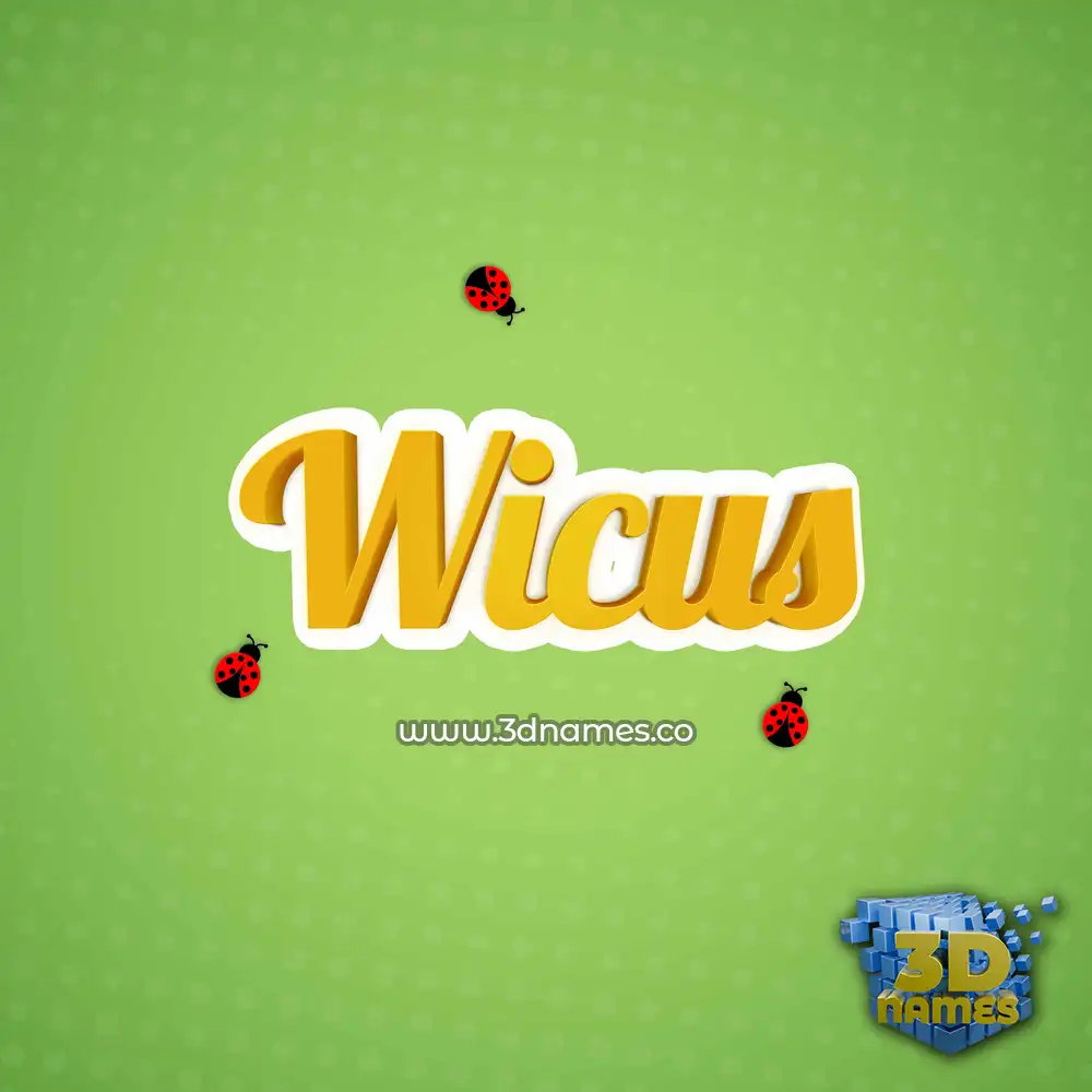 wicus in Ladybugs style - 3D name wallpaper