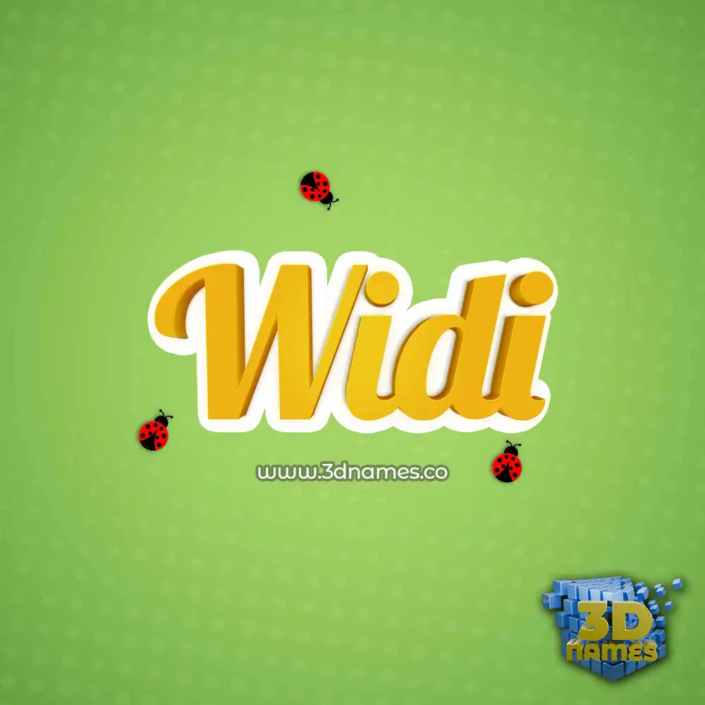 widi in Ladybugs style - 3D name wallpaper