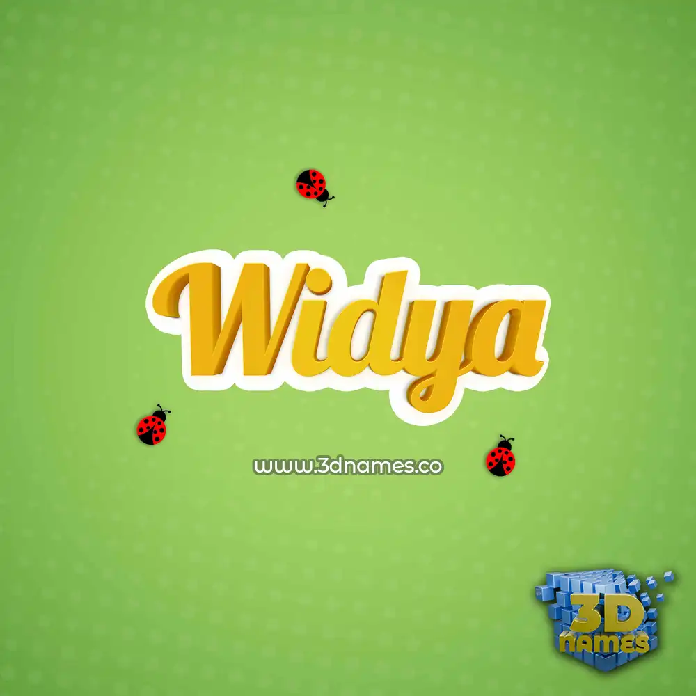 widya in Ladybugs style - 3D name wallpaper