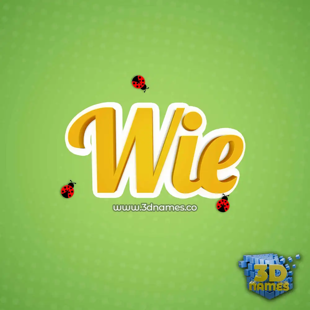 wie in Ladybugs style - 3D name wallpaper