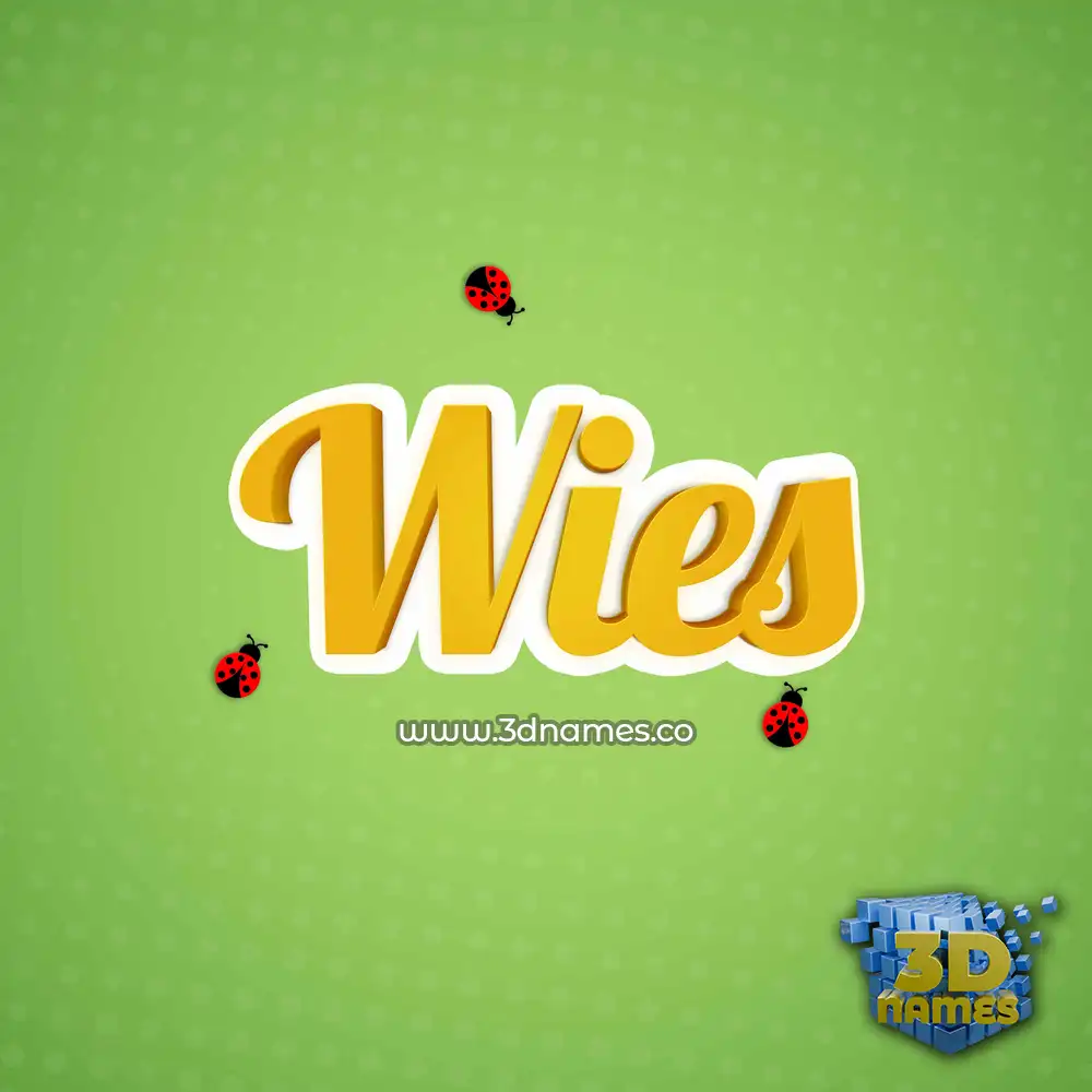 wies in Ladybugs style - 3D name wallpaper