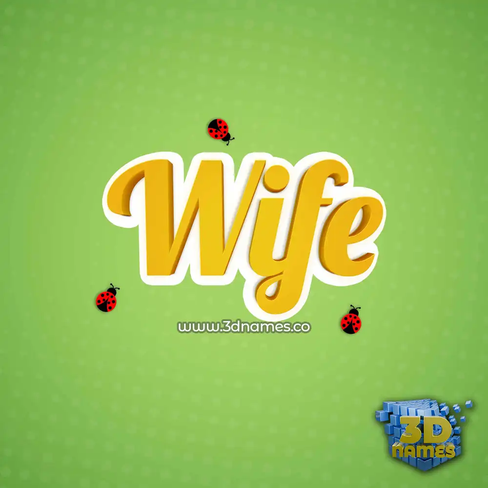 wife in Ladybugs style - 3D name wallpaper