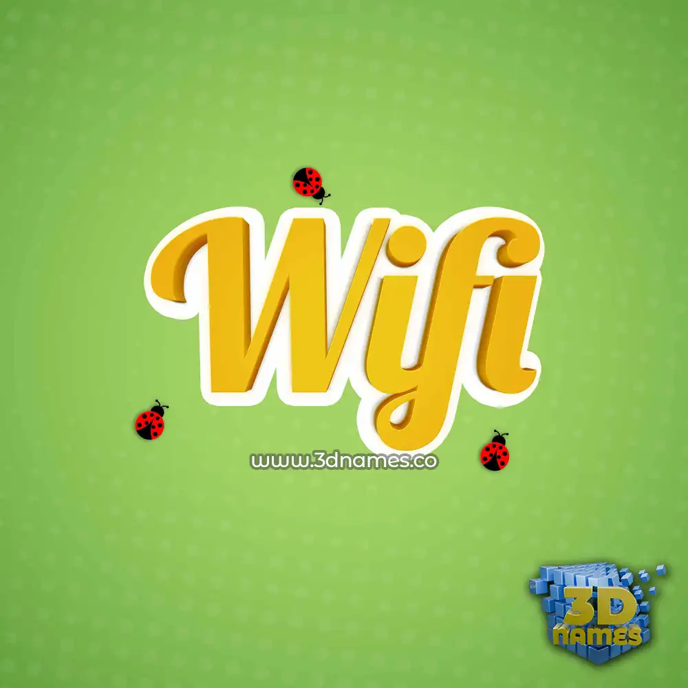 wifi in Ladybugs style - 3D name wallpaper