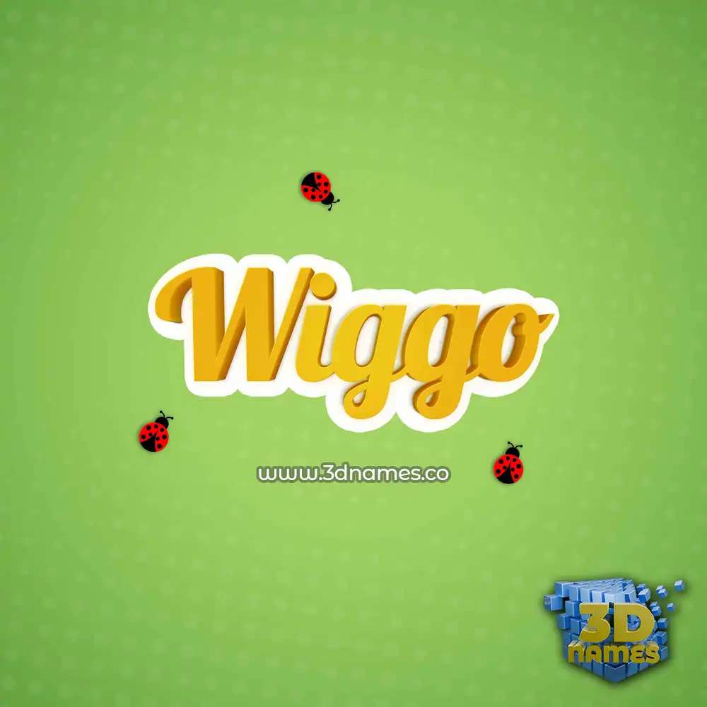 wiggo in Ladybugs style - 3D name wallpaper