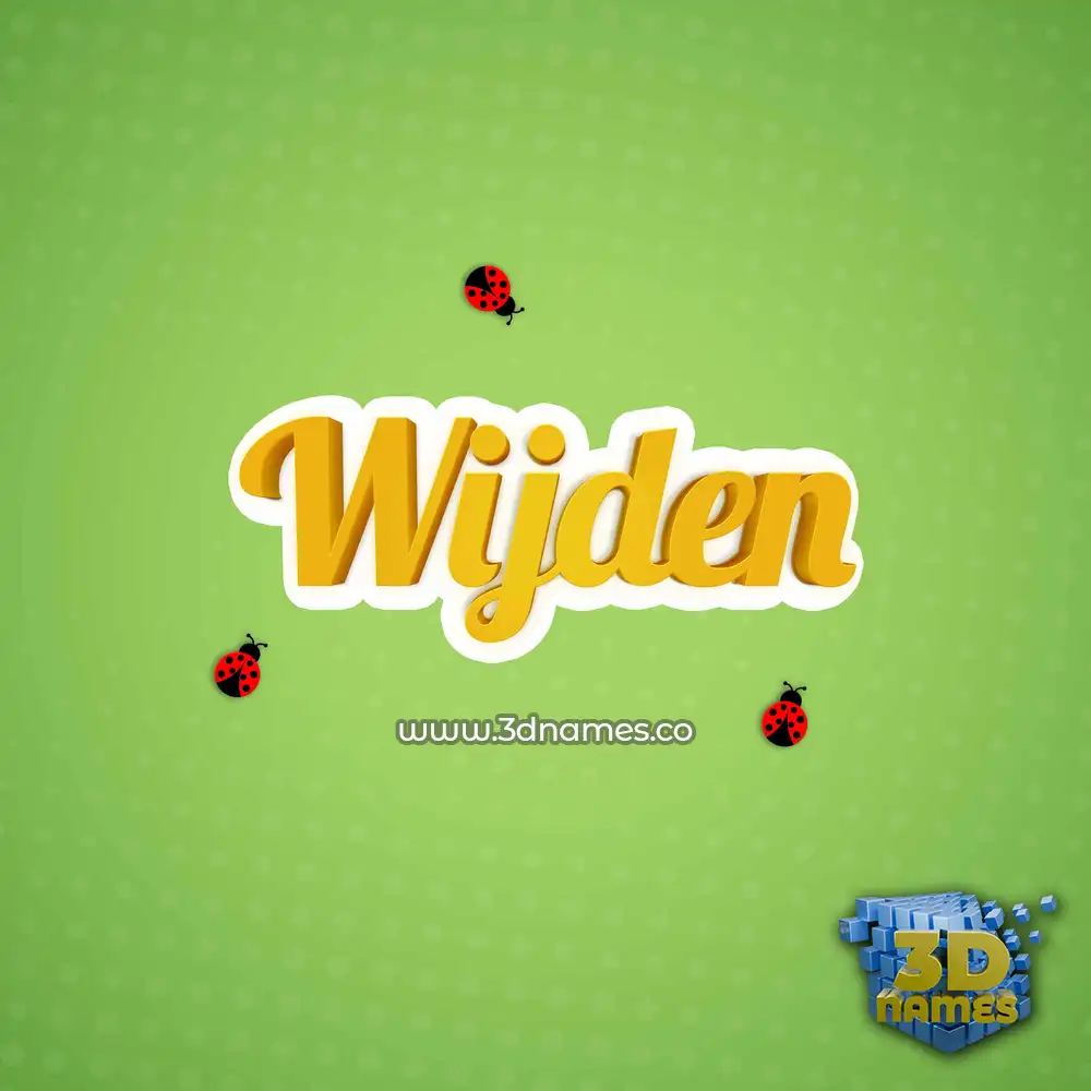 wijden in Ladybugs style - 3D name wallpaper