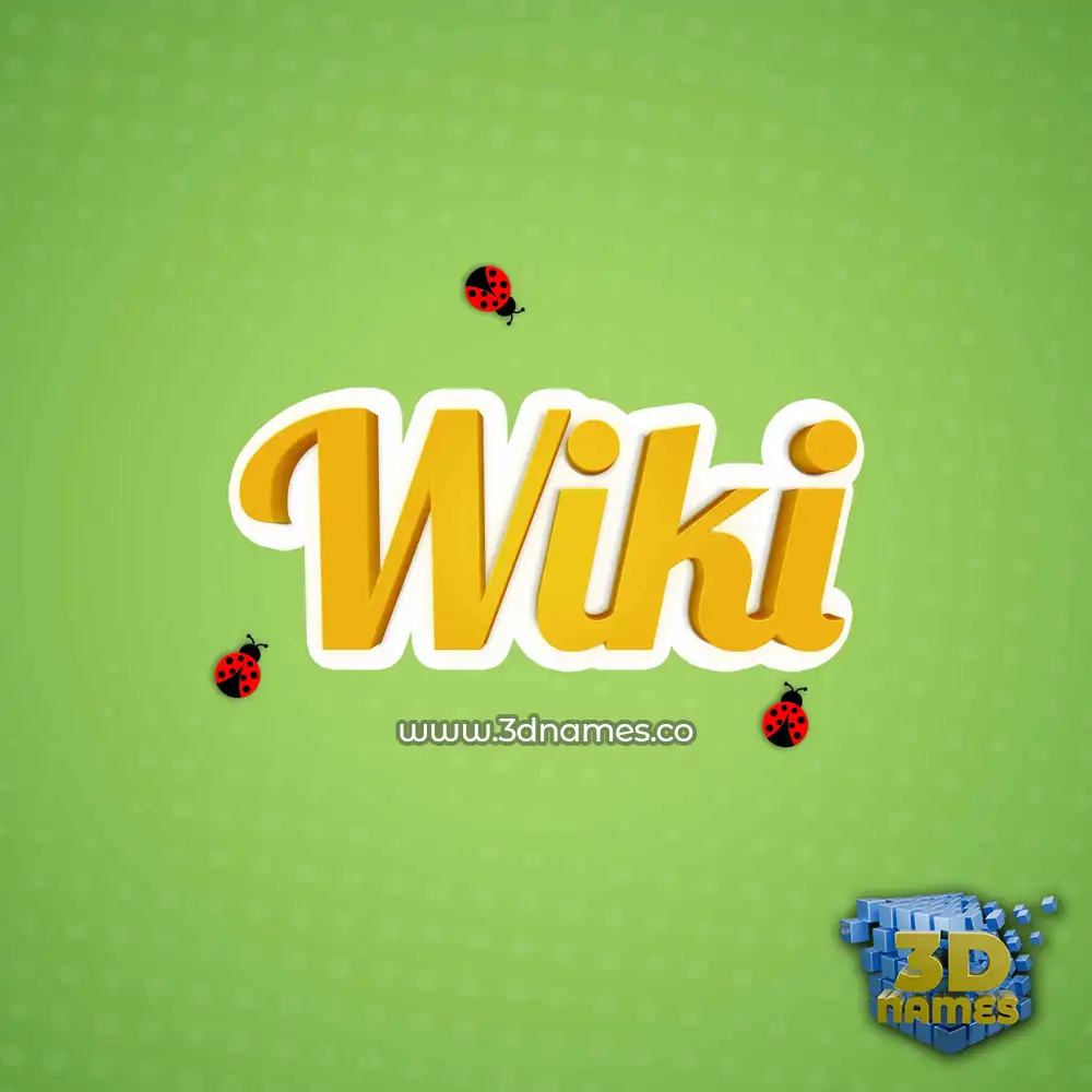 wiki in Ladybugs style - 3D name wallpaper