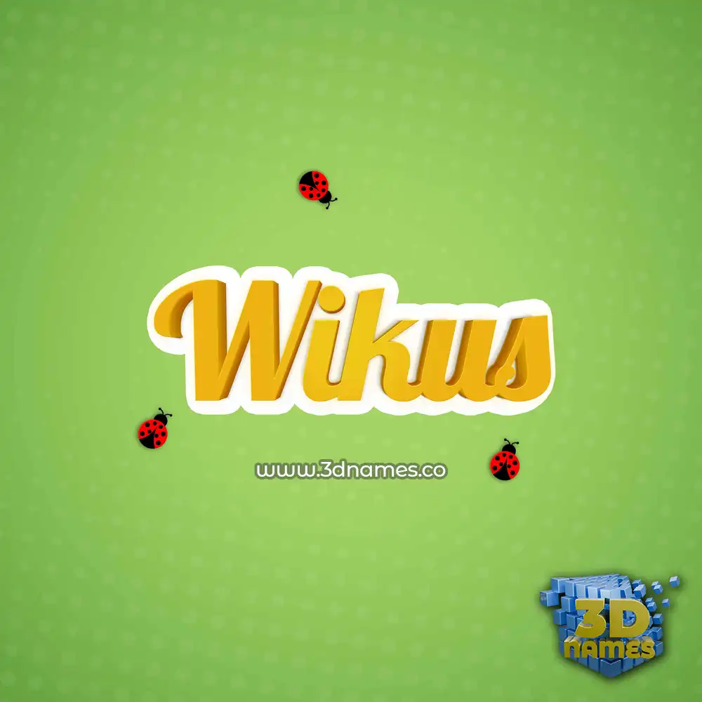 wikus in Ladybugs style - 3D name wallpaper