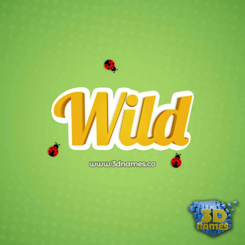 wild in Ladybugs style - 3D name wallpaper