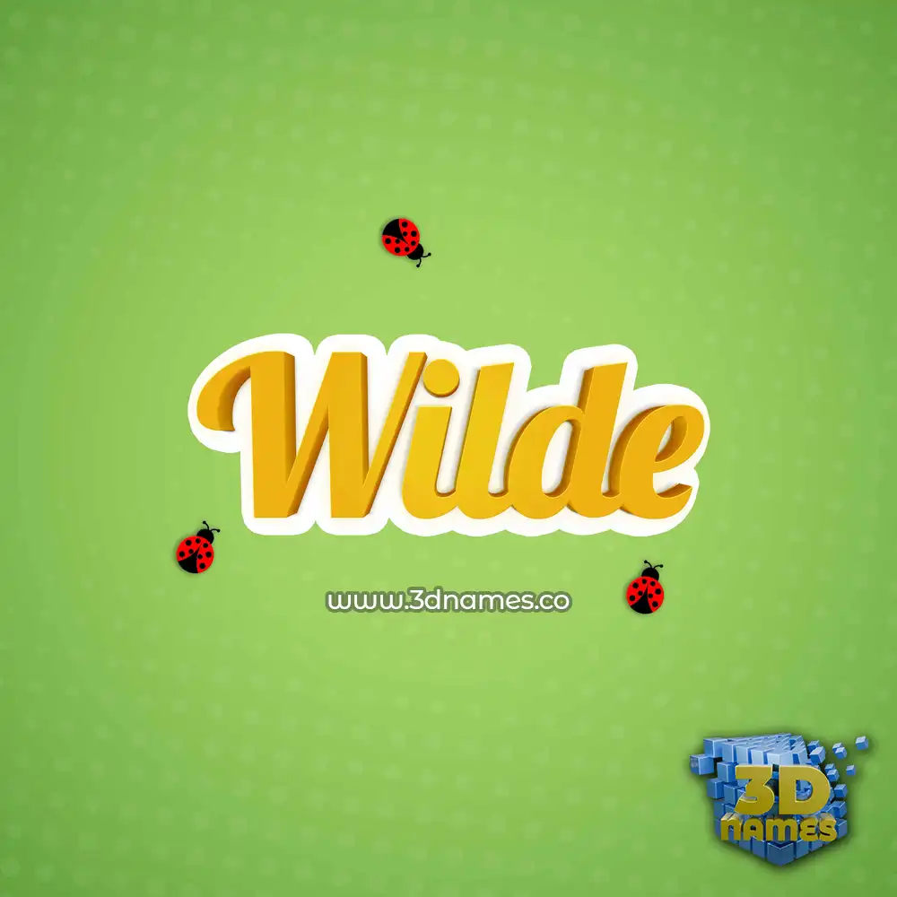 wilde in Ladybugs style - 3D name wallpaper