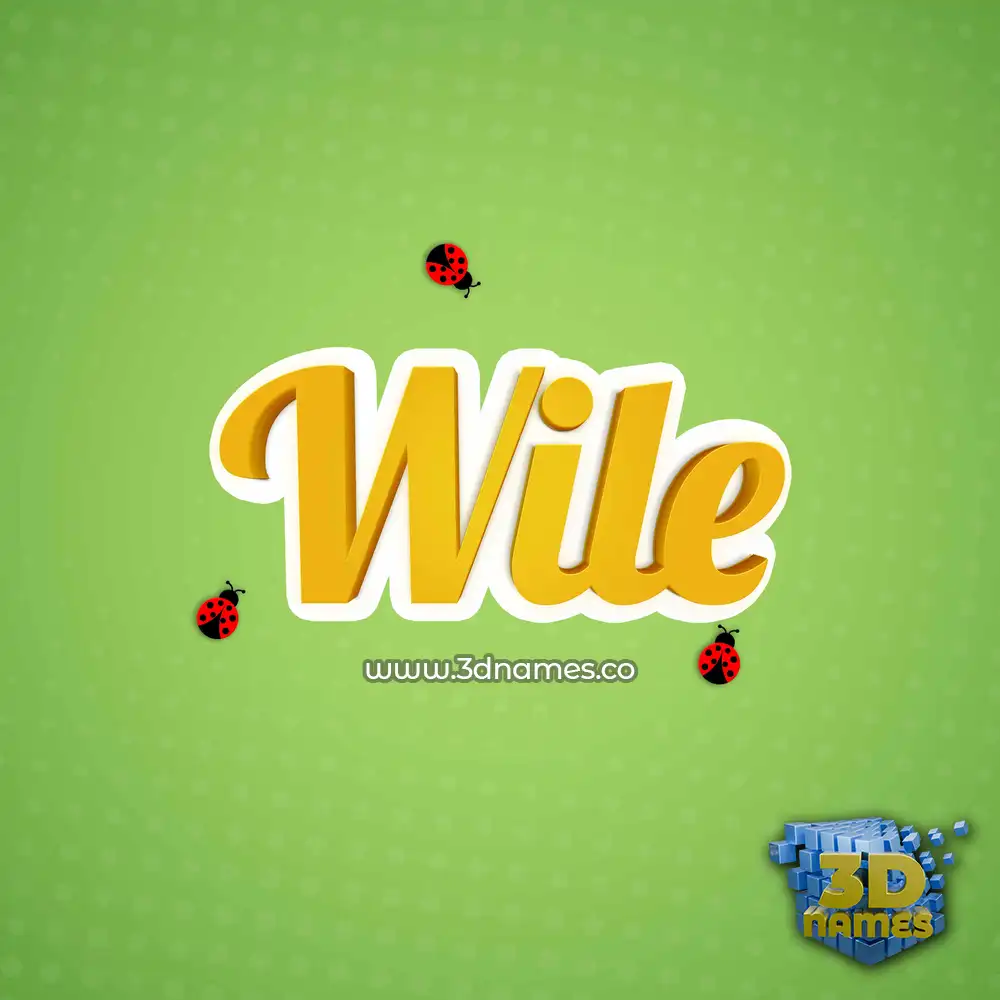 wile in Ladybugs style - 3D name wallpaper