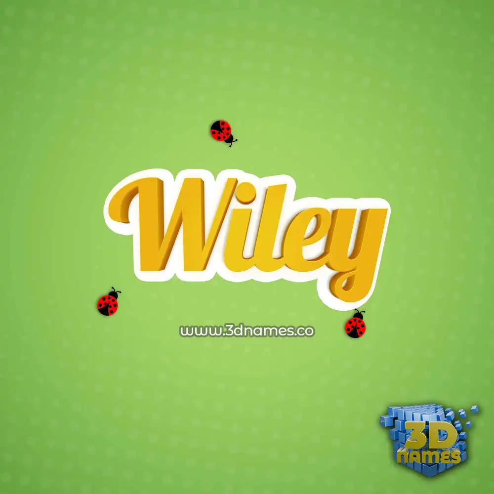 wiley in Ladybugs style - 3D name wallpaper
