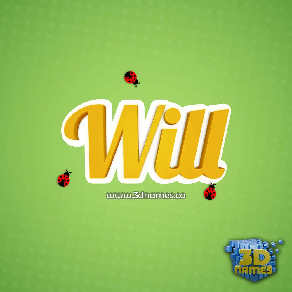 will in Ladybugs style - 3D name wallpaper
