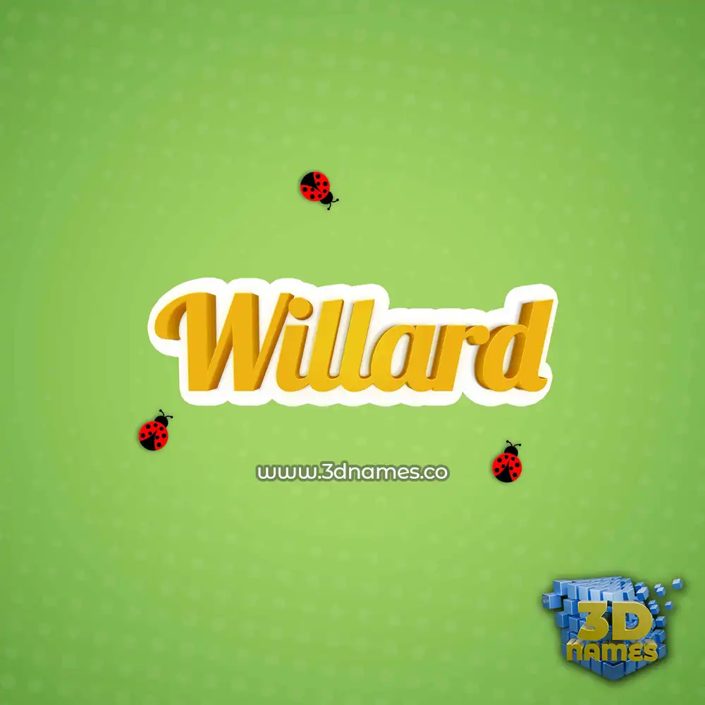 willard in Ladybugs style - 3D name wallpaper