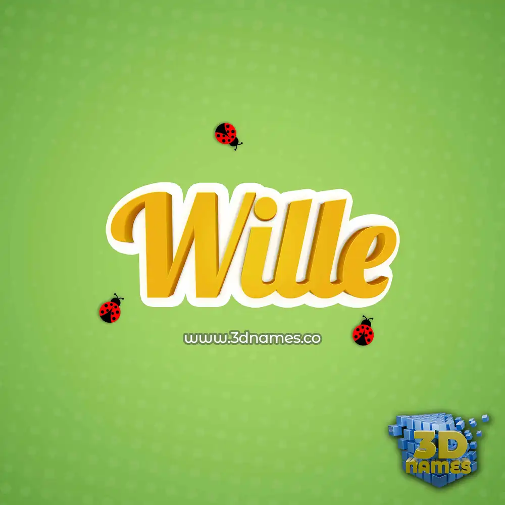 wille in Ladybugs style - 3D name wallpaper