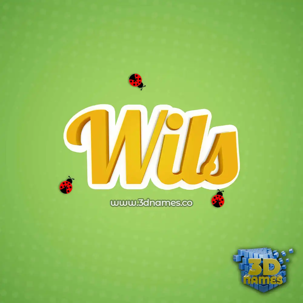 wils in Ladybugs style - 3D name wallpaper