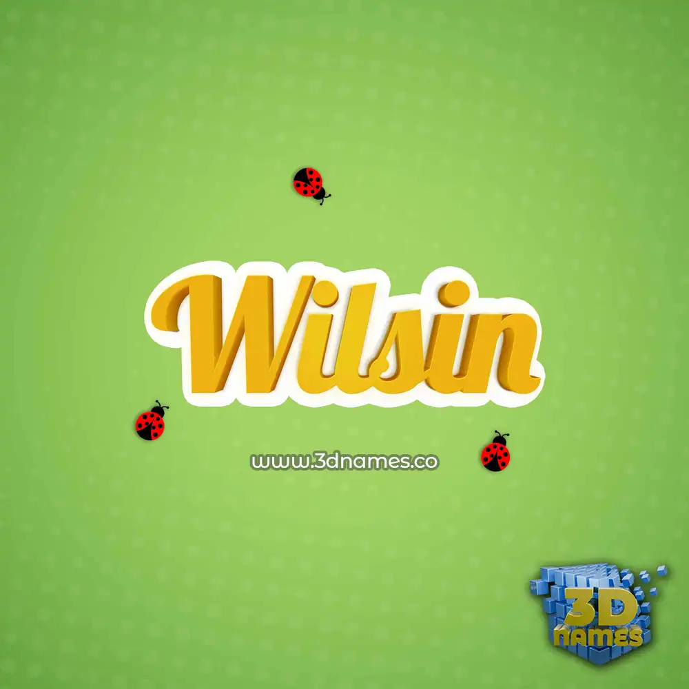 wilsin in Ladybugs style - 3D name wallpaper