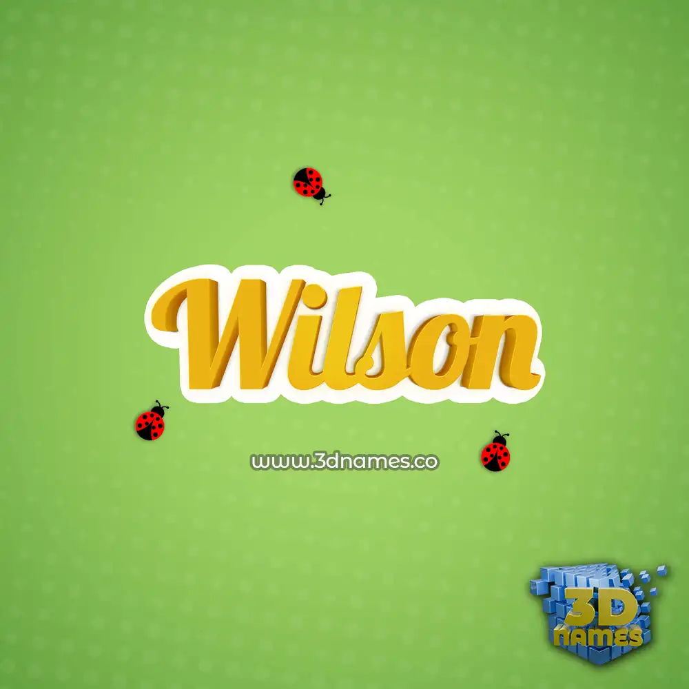 wilson in Ladybugs style - 3D name wallpaper