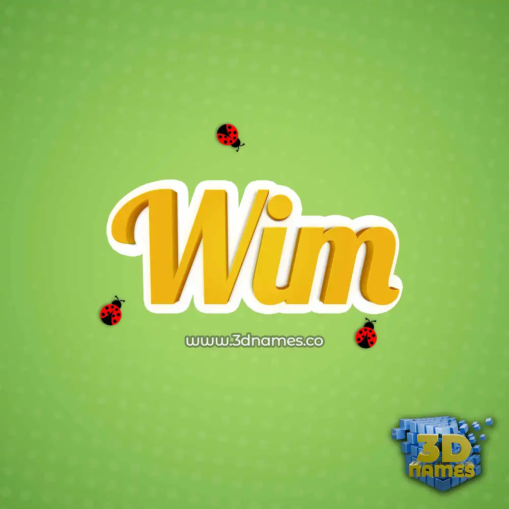 wim in Ladybugs style - 3D name wallpaper