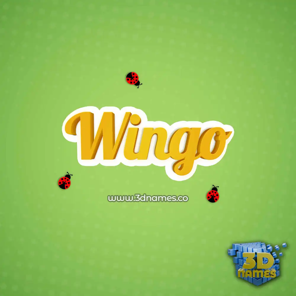 wingo in Ladybugs style - 3D name wallpaper