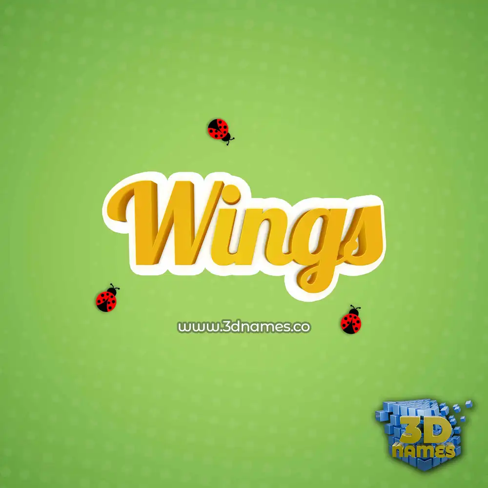 wings in Ladybugs style - 3D name wallpaper