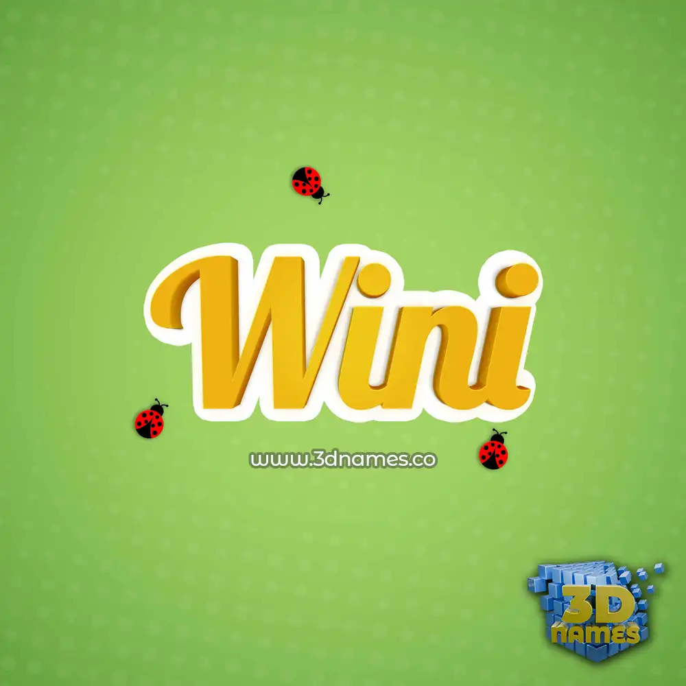 wini in Ladybugs style - 3D name wallpaper