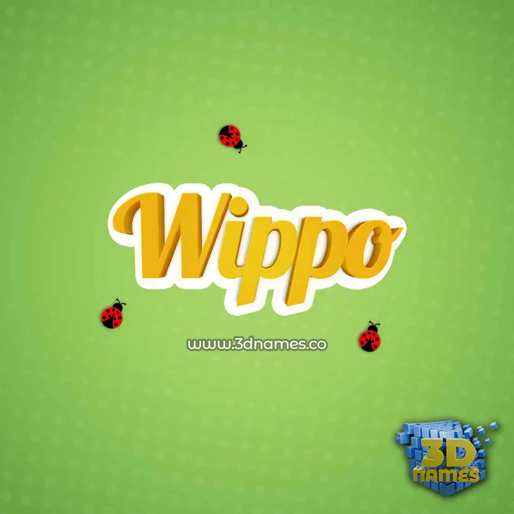 wippo in Ladybugs style - 3D name wallpaper