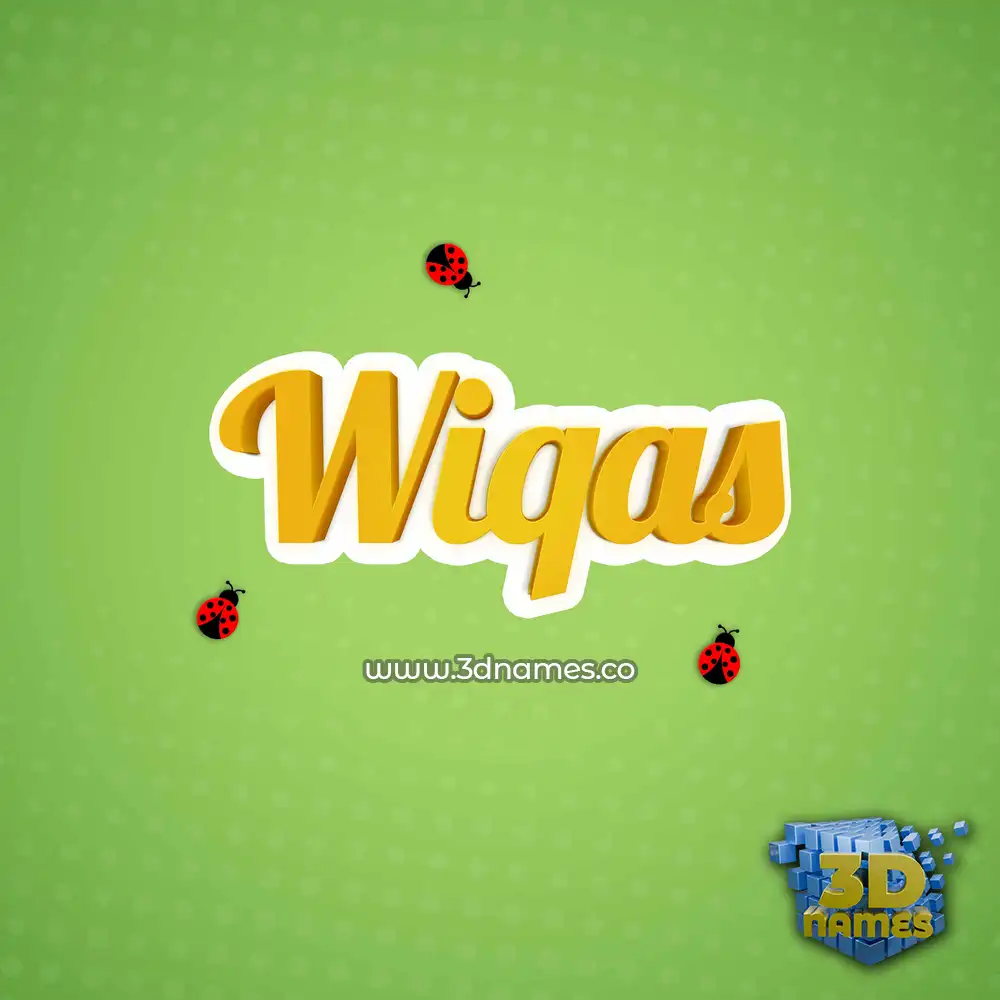 wiqas in Ladybugs style - 3D name wallpaper
