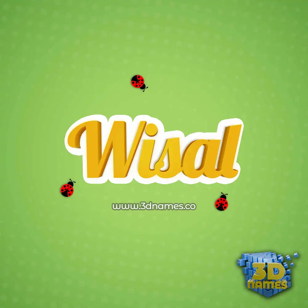 wisal in Ladybugs style - 3D name wallpaper