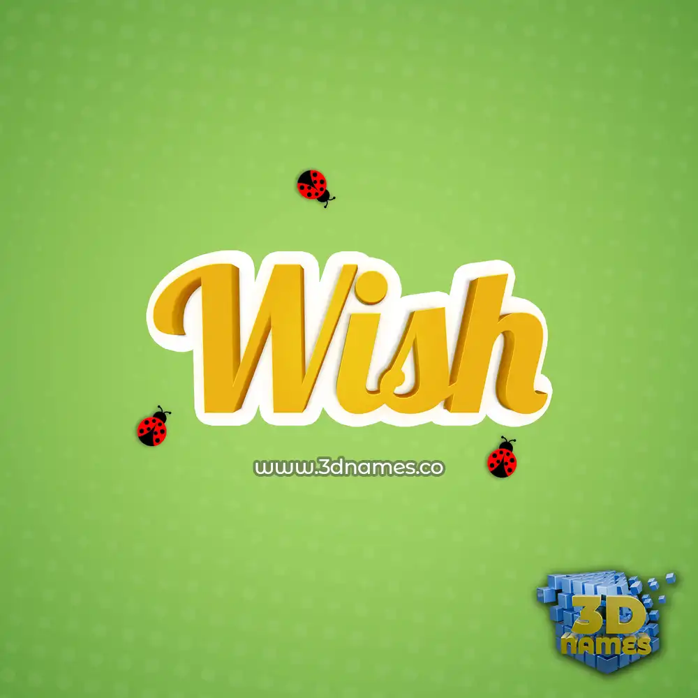 wish in Ladybugs style - 3D name wallpaper