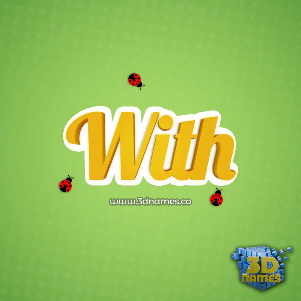 with in Ladybugs style - 3D name wallpaper