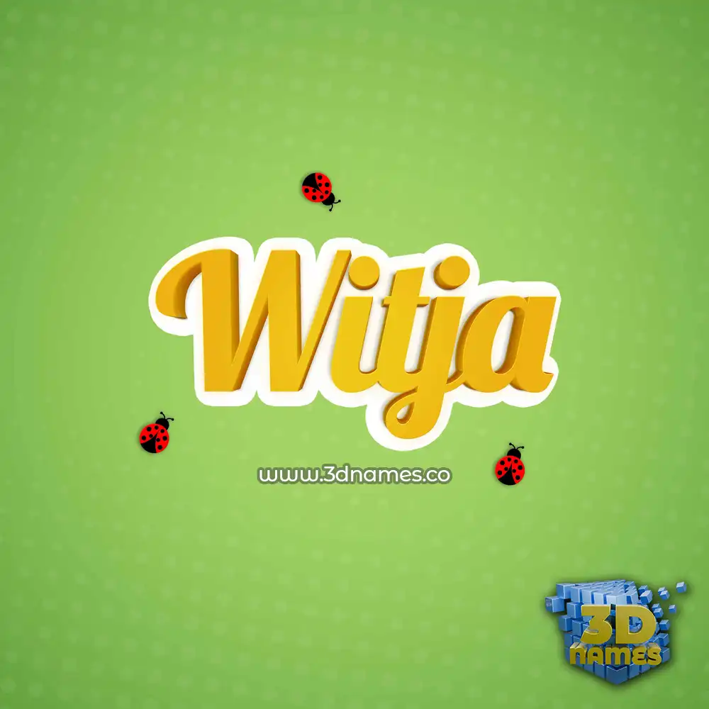 witja in Ladybugs style - 3D name wallpaper