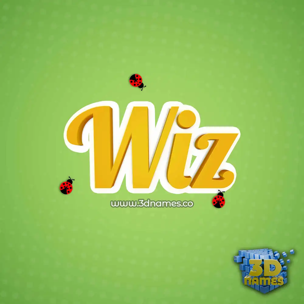 wiz in Ladybugs style - 3D name wallpaper