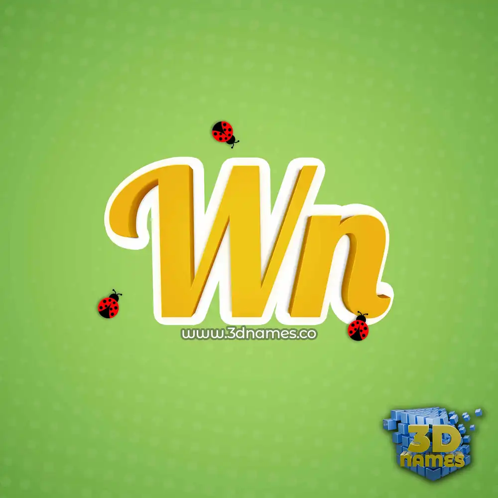 wn in Ladybugs style - 3D name wallpaper