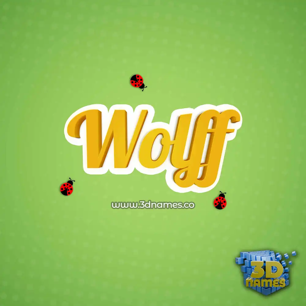 wolff in Ladybugs style - 3D name wallpaper