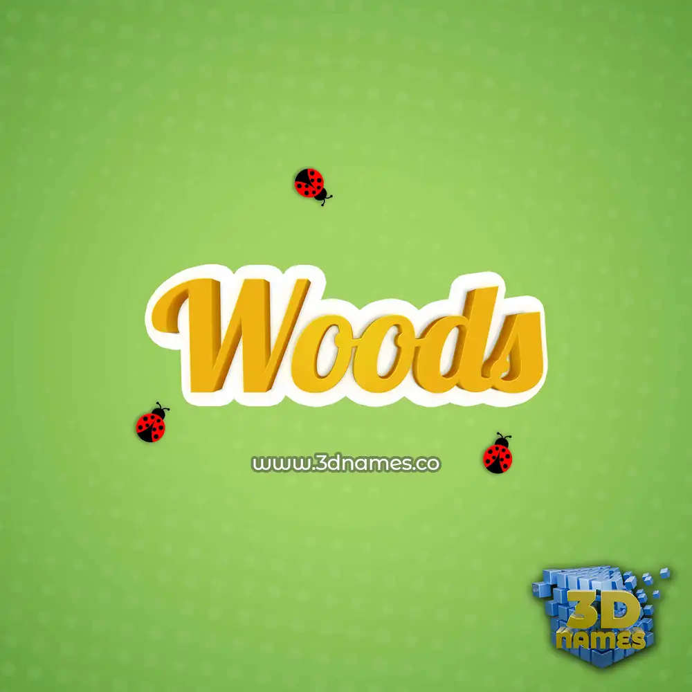 woods in Ladybugs style - 3D name wallpaper